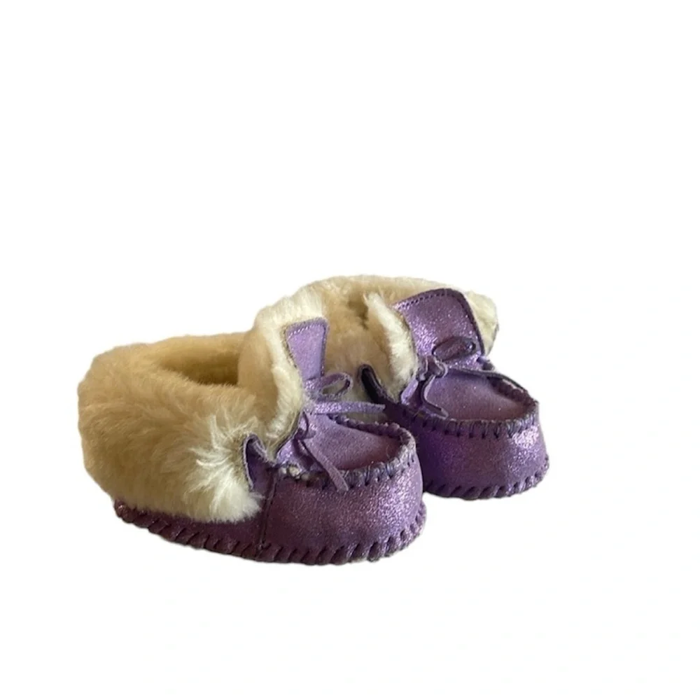 Brand Tucker + Tate genuine shearling with purple and silver sparkles